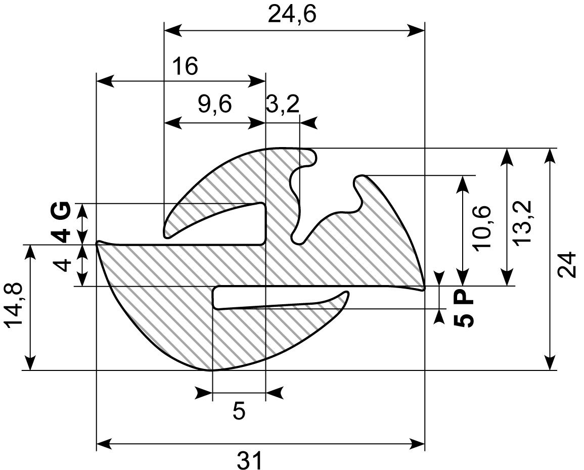 Rudeprofil EPDM