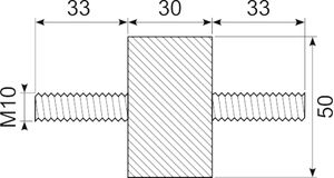 Vibrationsdæmper Ø50x30 mm