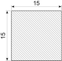 Siliconesvampegummi 15x15 mm