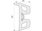 Fenderliste PVC sort