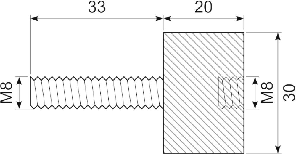 Vibrationsdæmper Ø30x20 mm