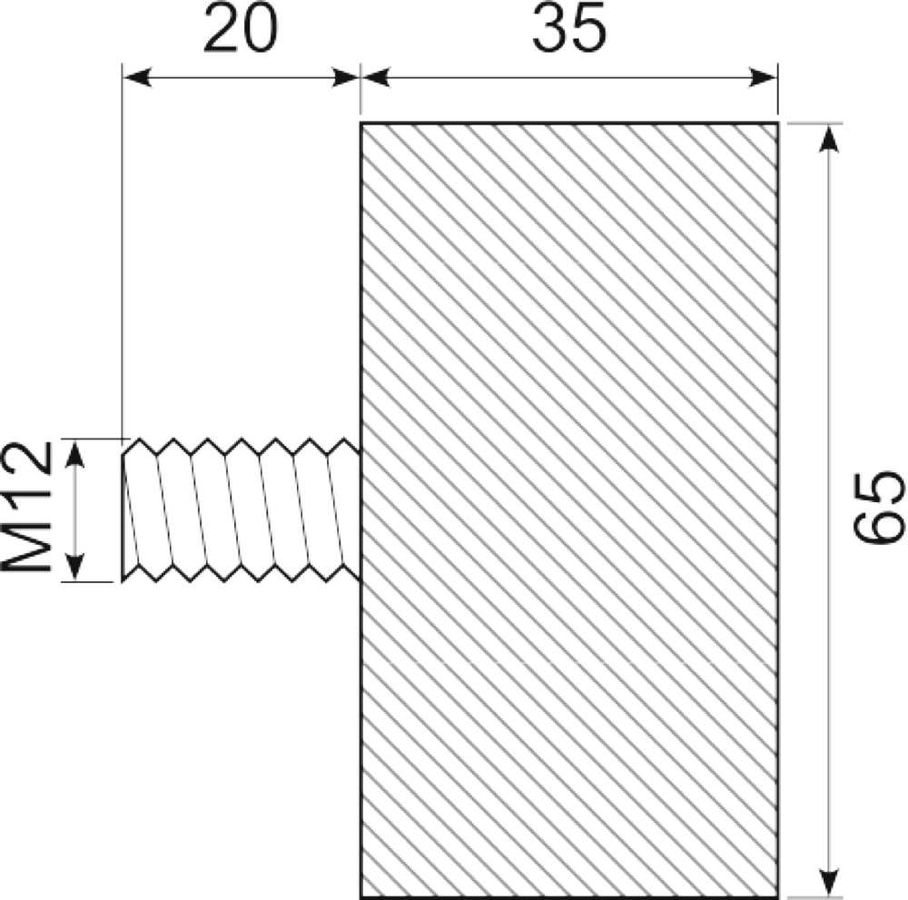 Vibrationsdæmper Ø65x35 mm