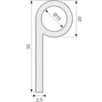 P-Profil SEBS sh.60A
20 x 35 mm godst. 2.5 mm
Max. 100 gr.