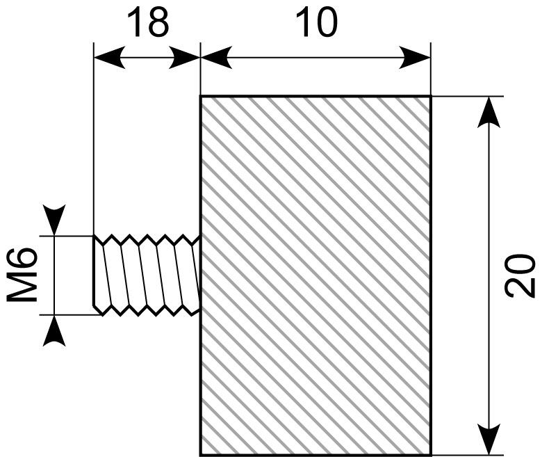 Vibrationsdæmper Ø20x10 mm