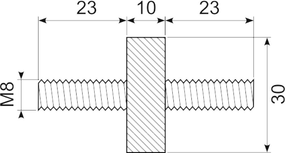 Vibrationsdæmper ø30X10 mm