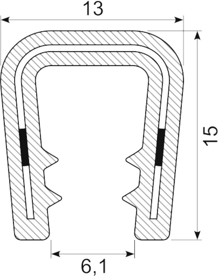 Kantliste PVC grip 4.5-7.0 mm