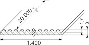 Grå finriflet måtte sh.70