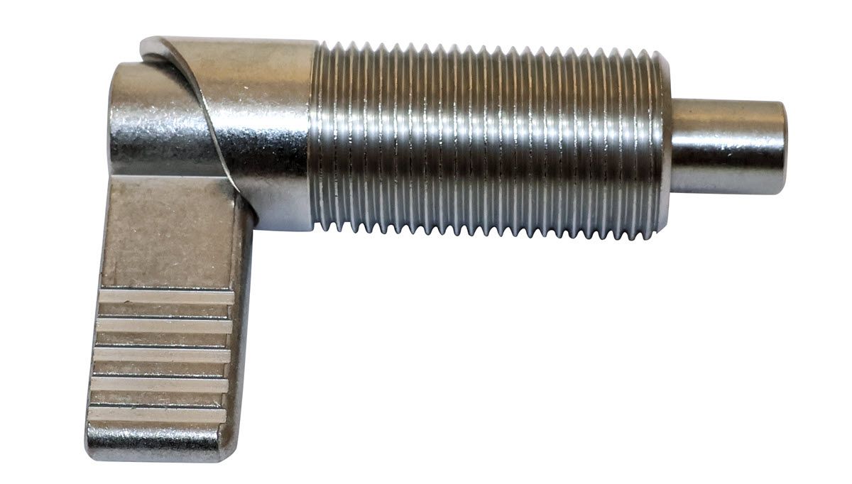 Fjederrigellås. dorn Ø 10.0 mm
Rustfri 303 totallængde 69mm
