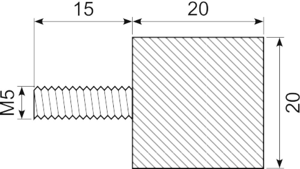 Vibrationsdæmper ø20X20 mm