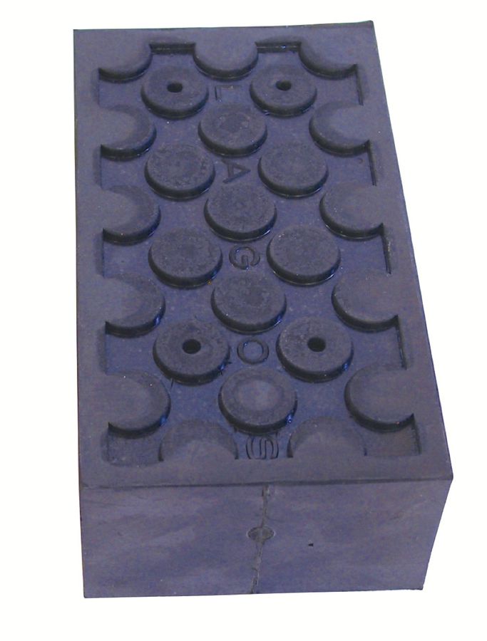 Gummiklods 180x60x100 mm for