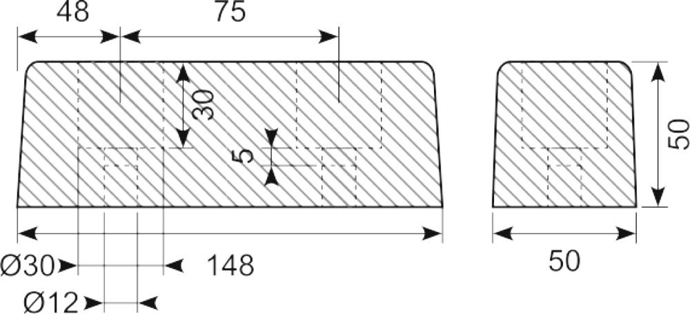 Buffer 148 x 50 x 50