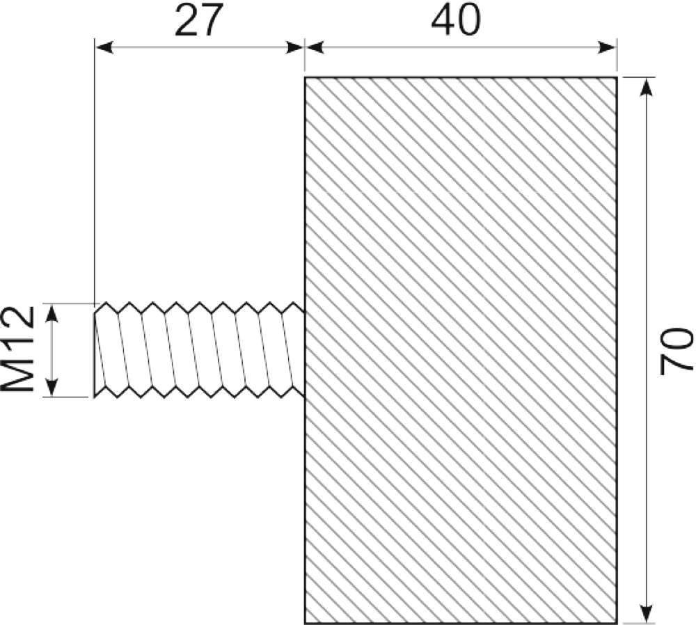 Vibrationsdæmper Ø70x40 mm