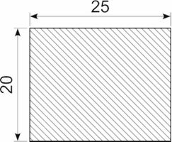 Svampegummi 25 x 20 mm EPDM