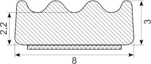 Svampegummi EPDM. sort
8 x 3 mm. rullelgd. 150 m