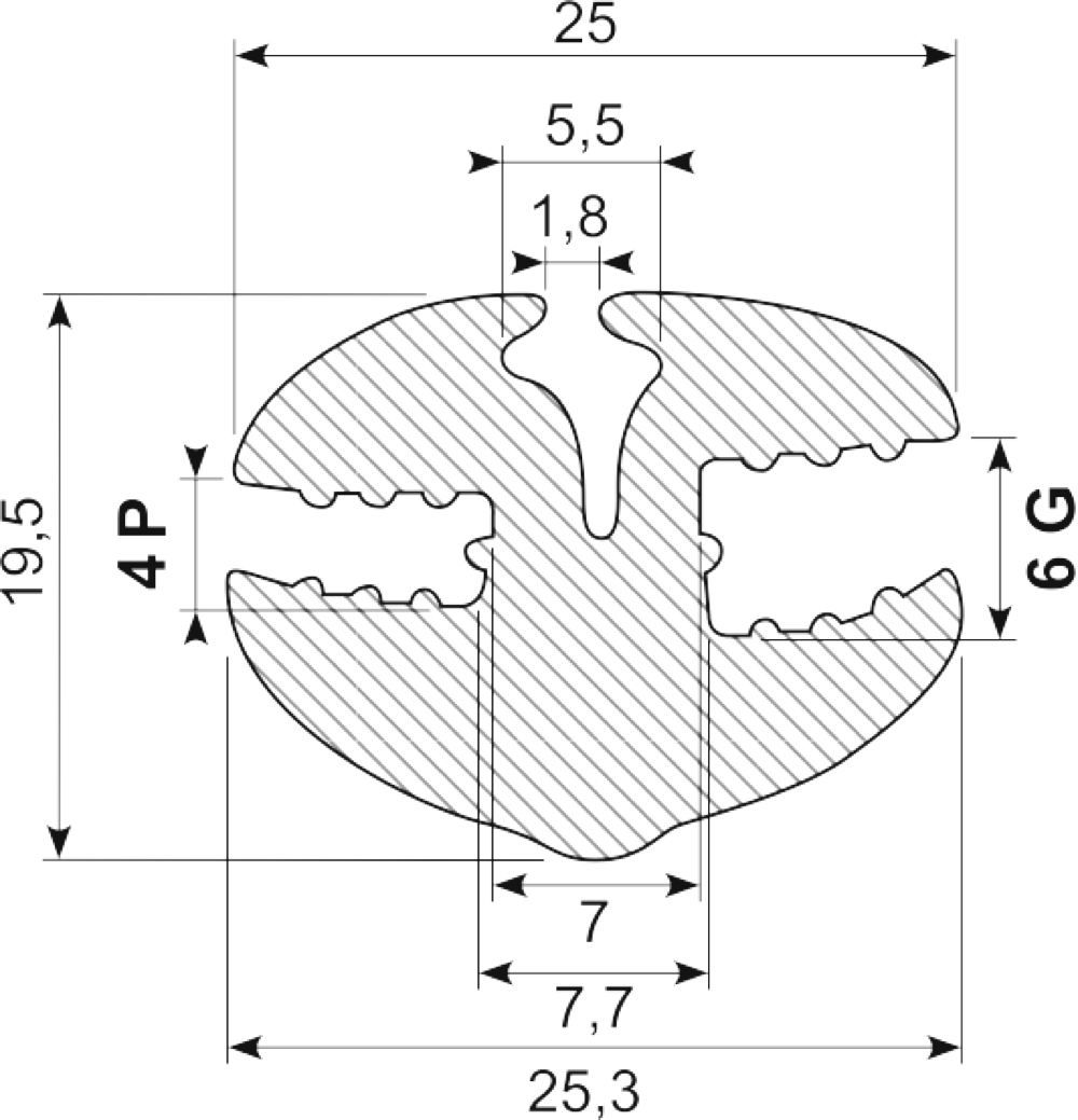 Rudeprofil EPDM