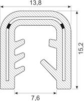 Kantliste EPDM grip 4.0-6.0 mm