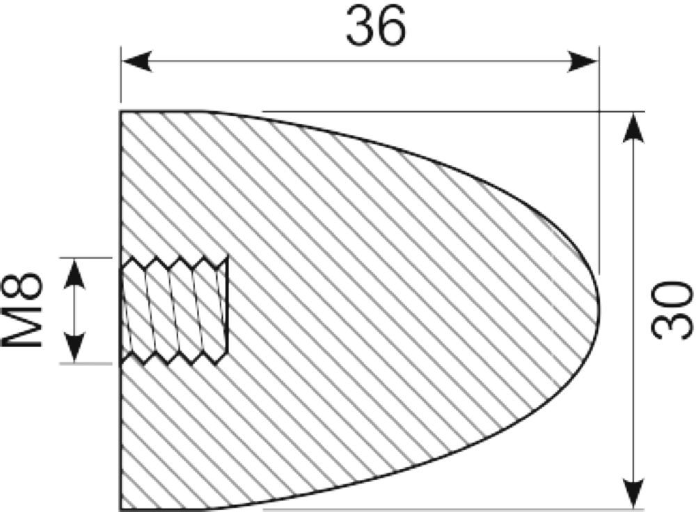 Vibrationsdæmper Ø30x36 mm