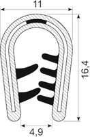 Kantliste PVC grip 1.0-4.0 mm