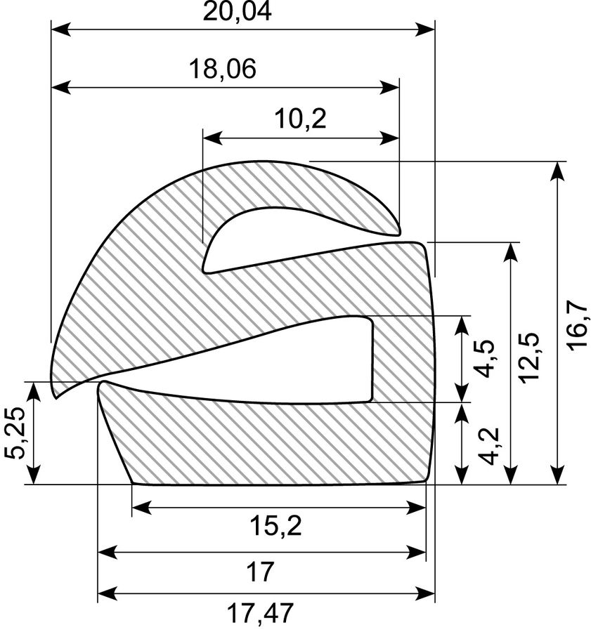 Rudeprofil EPDM