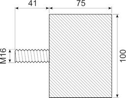 Vibrationsdæmper Ø100x75 mm