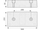 Buffer 500x250x90 mm