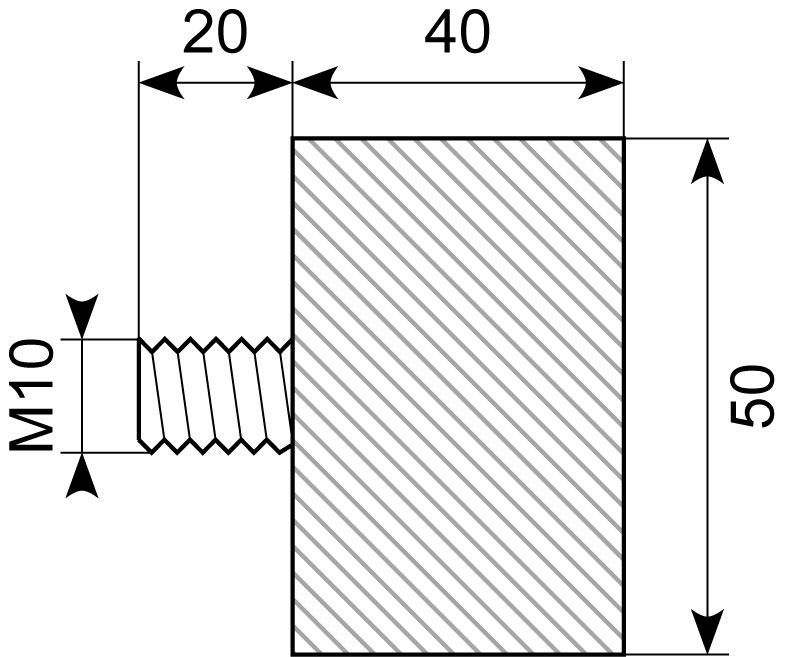 Vibrationsdæmper ø50X40 mm