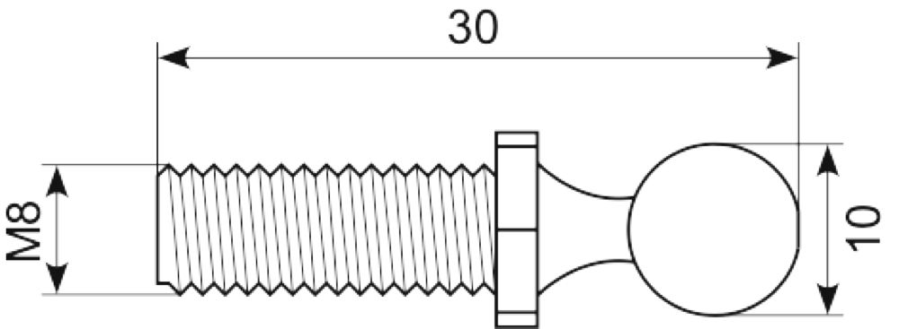 Bolt for kugleled 19.3880A3P
