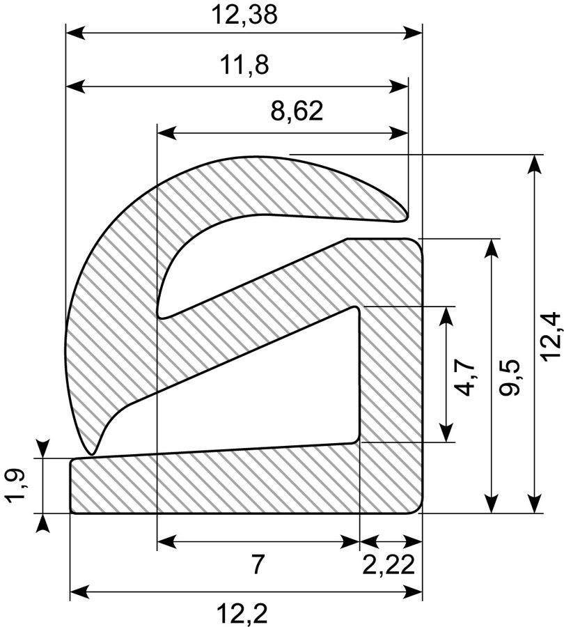 Rudeprofil EPDM