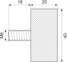 Vibrationsdæmper ø40X20 mm