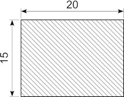 Svampegummi 20 x 15 mm