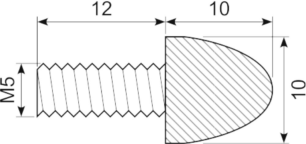 Vibrationsdæmper Ø10x10 mm