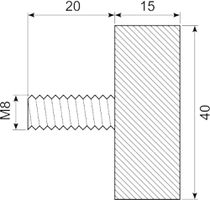 Vibrationsdæmper Ø40x15 mm