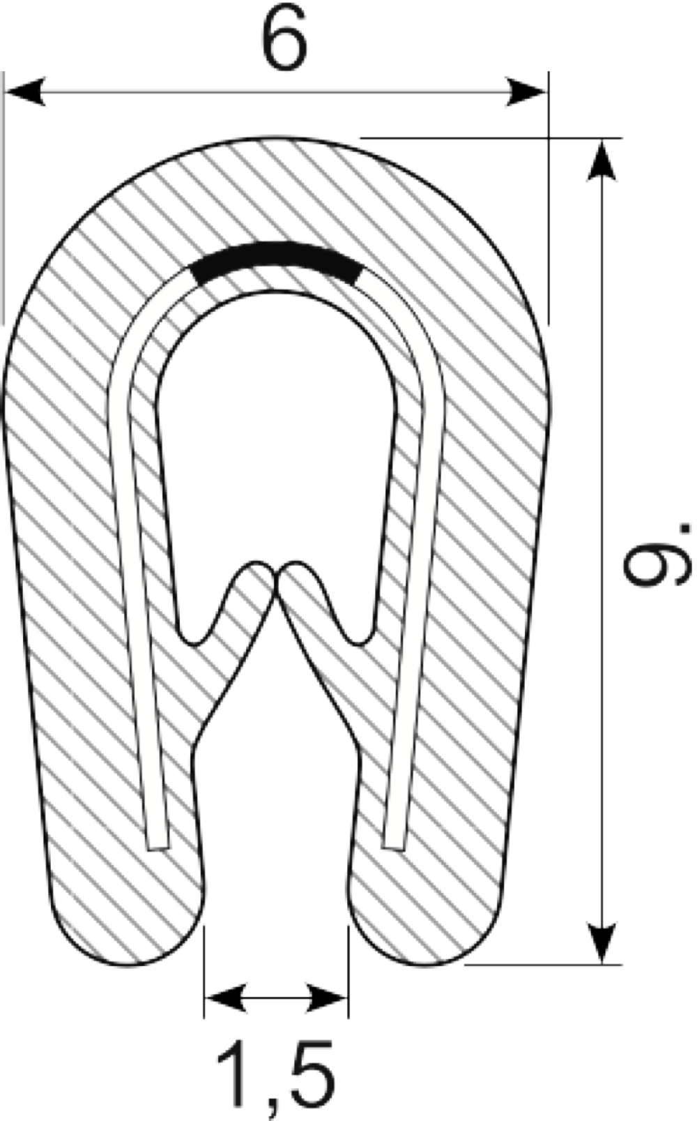 Kantliste PVC grip 1.0-2.0 mm