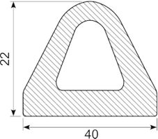 D-Fender EPDM 40 x 22 mm