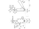 Push-pull clamp m/beslag lav