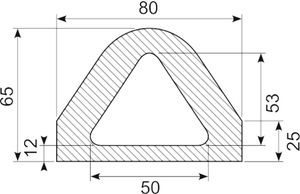 D-Fender EPDM 80 x 65 mm