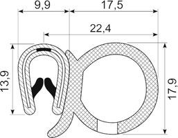 Kantliste PVC/Svampeg.