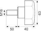 Stjernegreb Ø63 M16x50 sort