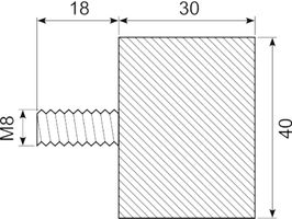 Vibrationsdæmper ø40X30 mm