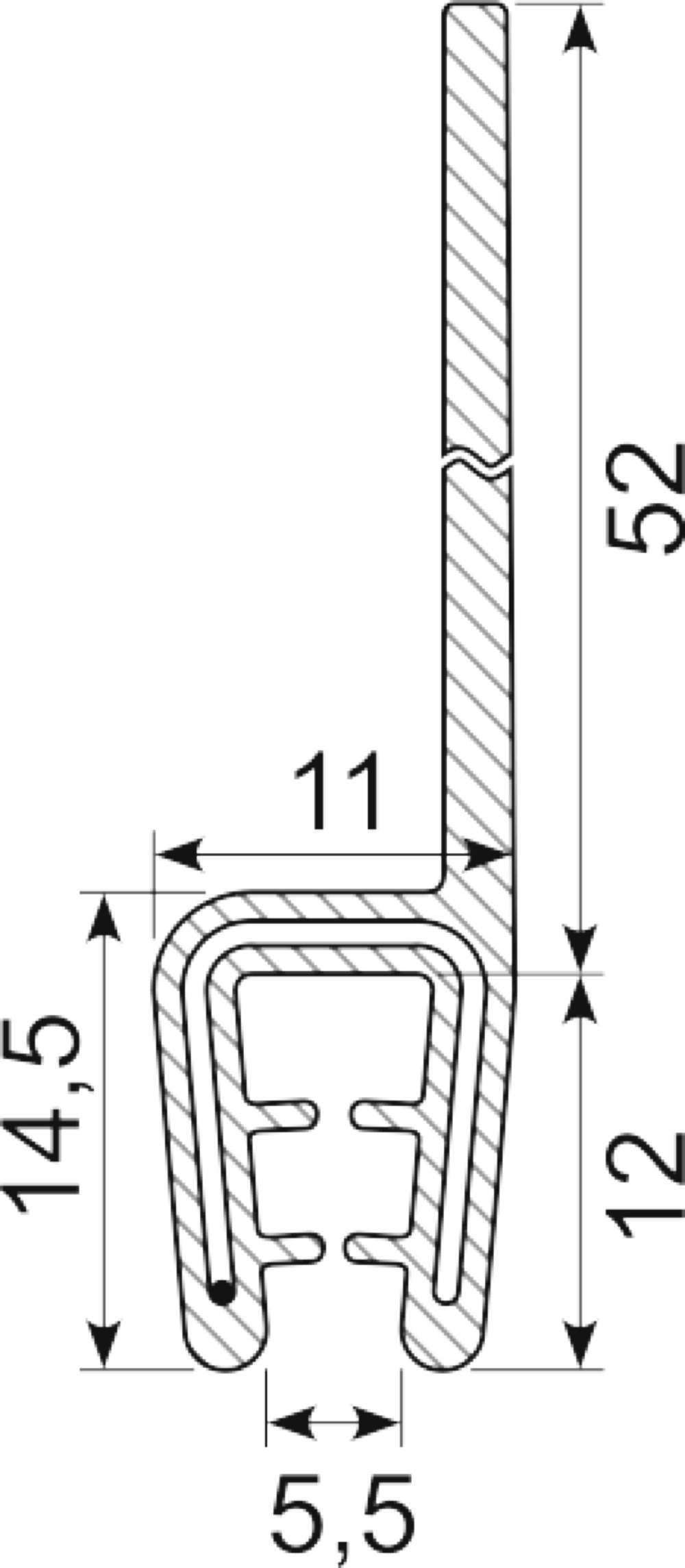 Kantliste EPDM solid