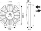 Ventilator Ø225 mm 24V