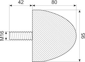 Vibrationsdæmper ø95x80 mm