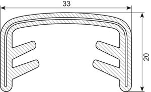 Kantliste 33x20
sort pvc grip 25-27mm
Shore 75