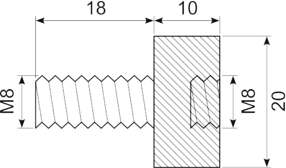 Vibrationsdæmper Ø 20 x 10